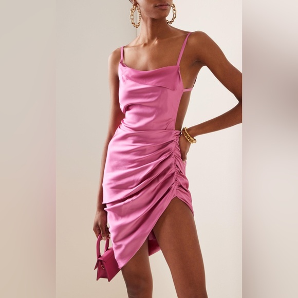 JACQUEMUS La Robe Saudade Satin Mini Dress Size: M | US6, FR38 - Picture 9 of 11